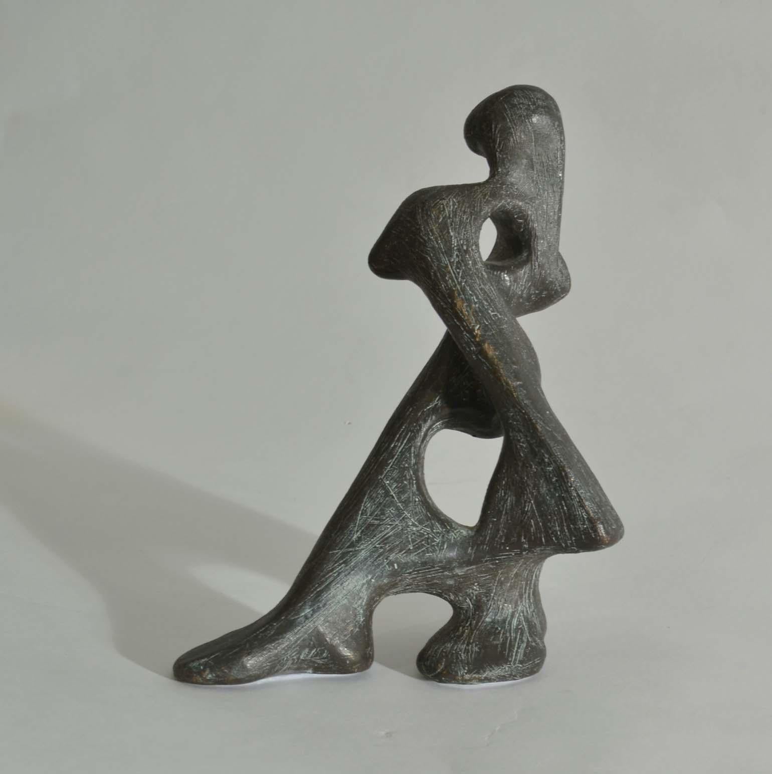 Dynamic Pair of Bronze Sculptures of Dancing Figures 4