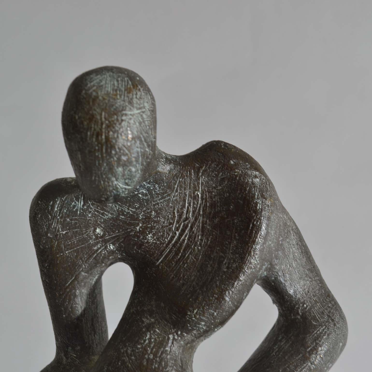 Dynamic Pair of Bronze Sculptures of Dancing Figures 7