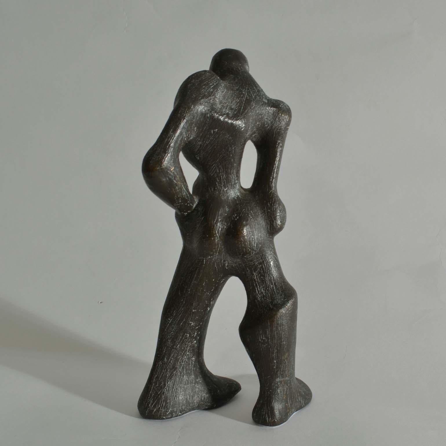 Dynamic Pair of Bronze Sculptures of Dancing Figures 1