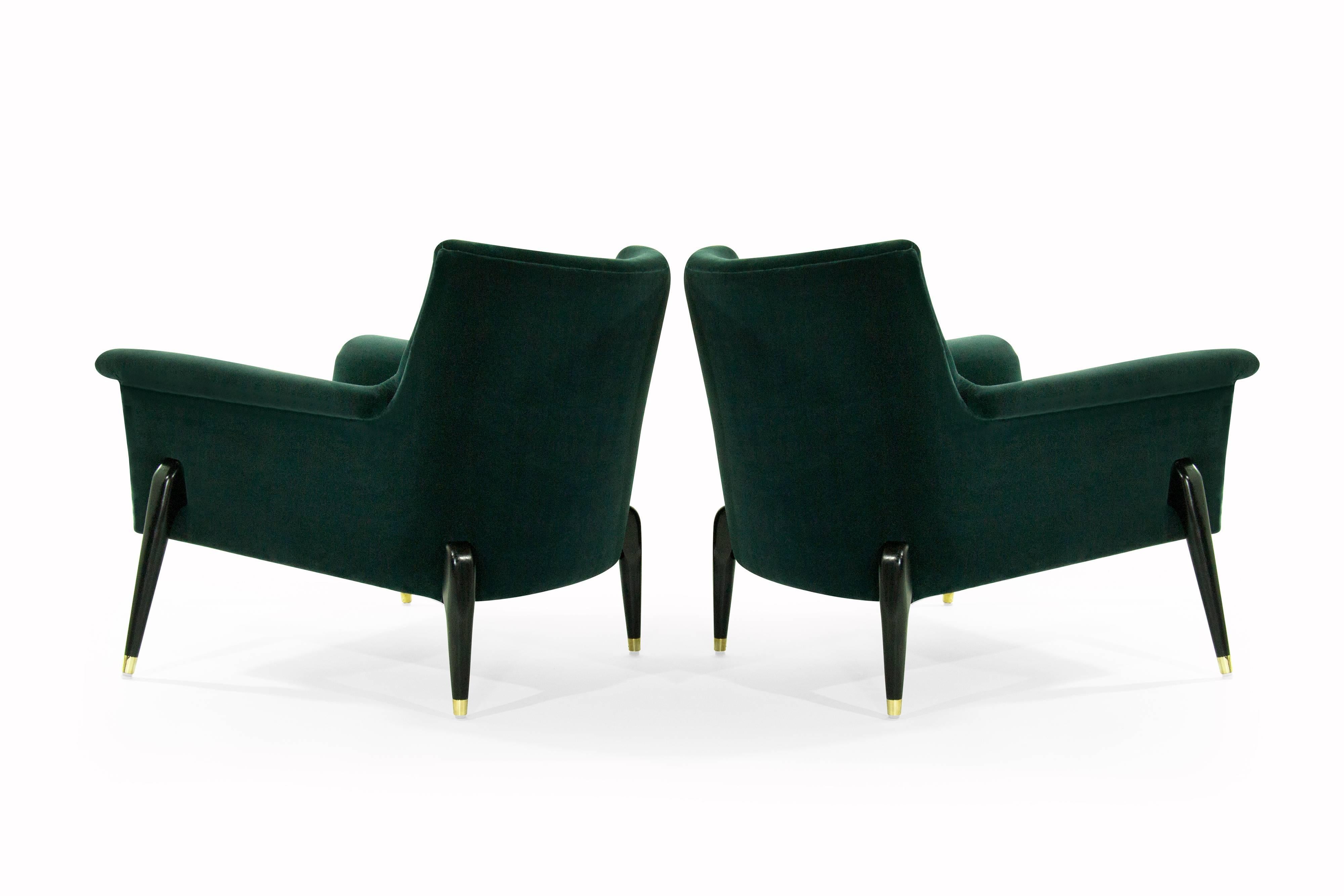 20th Century Pair of  Italian Spider Leg Lounge Chairs, circa 1960s