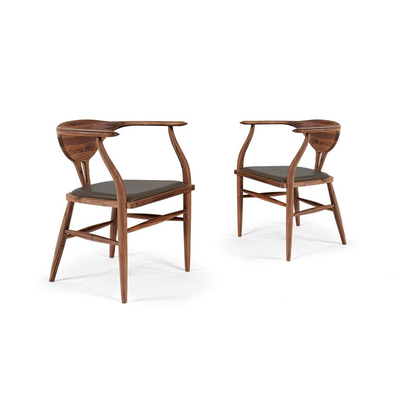 Dynasti Solid Walnut Dining Chair For Sale at 1stDibs