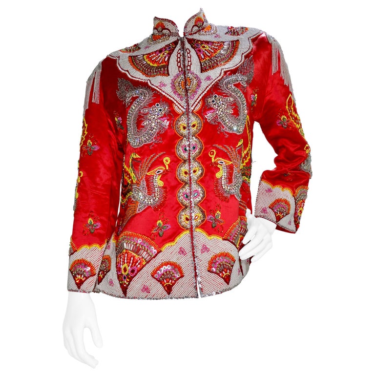 Dynasty 1960s Embellished Dragon Jacket at 1stDibs