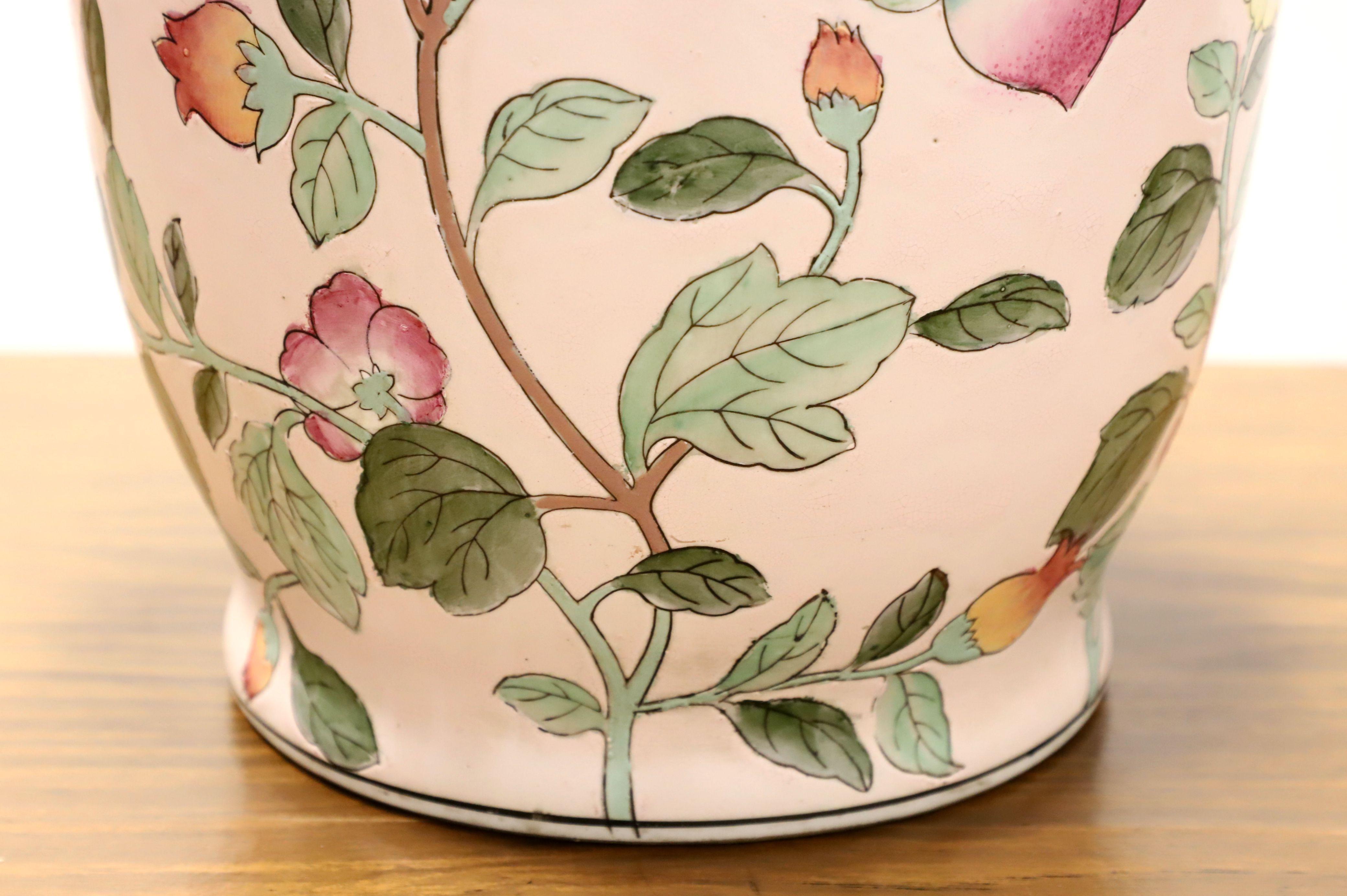 Hand-Painted Dynasty by HEYGILL Hand Painted Pink Foliate & Floral Design Porcelain Vase