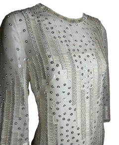 Dynasty Regency Silk Beaded Kaftan Gown, 1960s