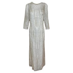 Robe kaftan en soie perlée Dynasty Regency, années 1960