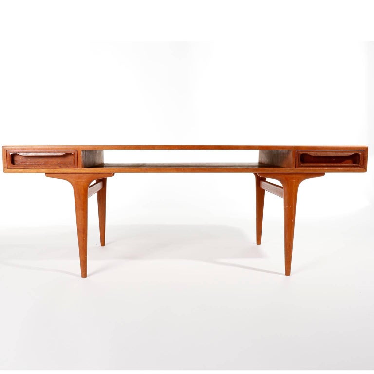 Dyrlund Coffee Teak Table with Drawers, Denmark, 1960s For ...