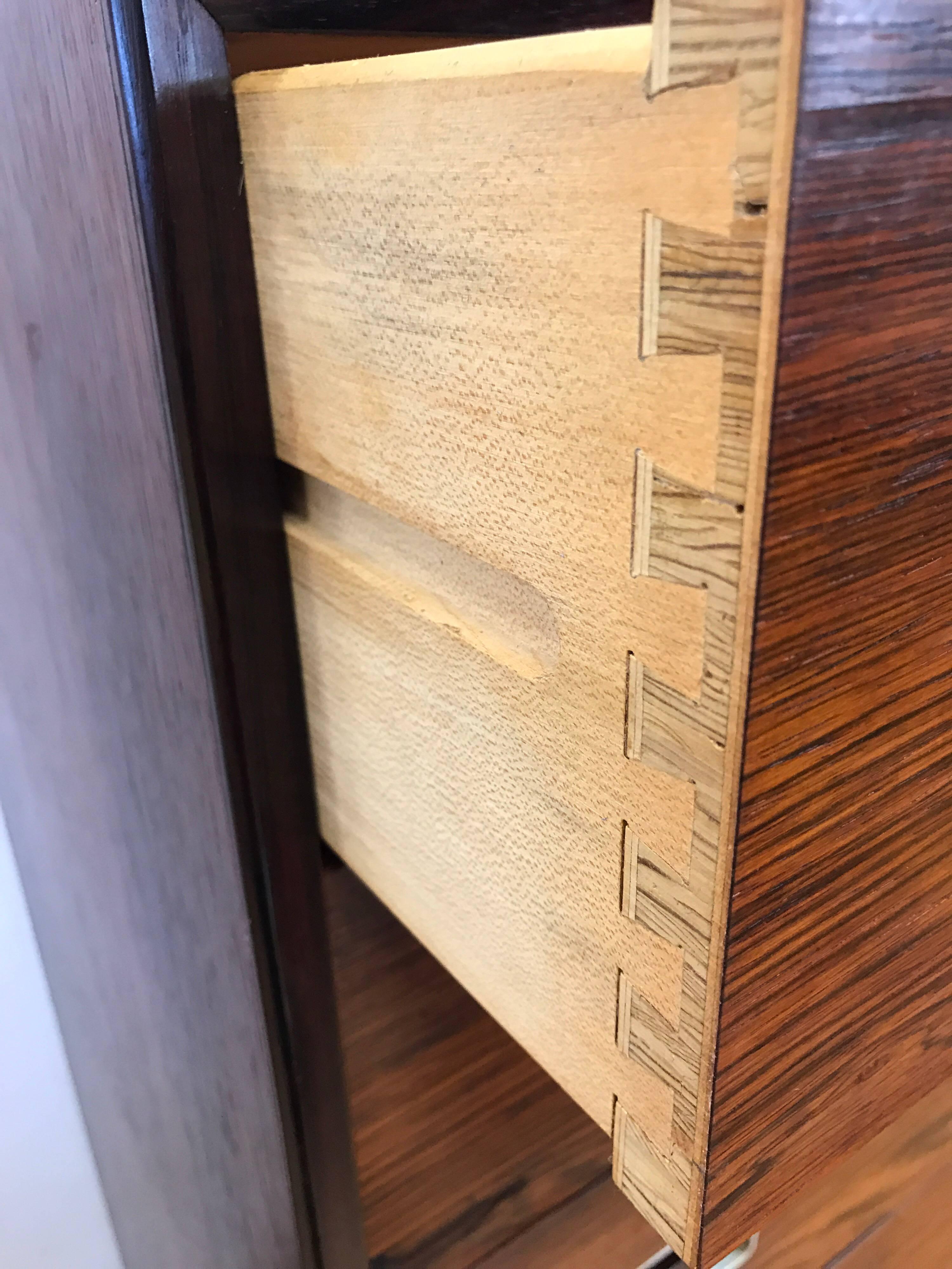 Dyrlund Danish Mid-Century Modern Rosewood Tall Chest Dresser 1