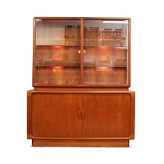 Dyrlund Danish Modern Teak China Cabinet with Lighted Display