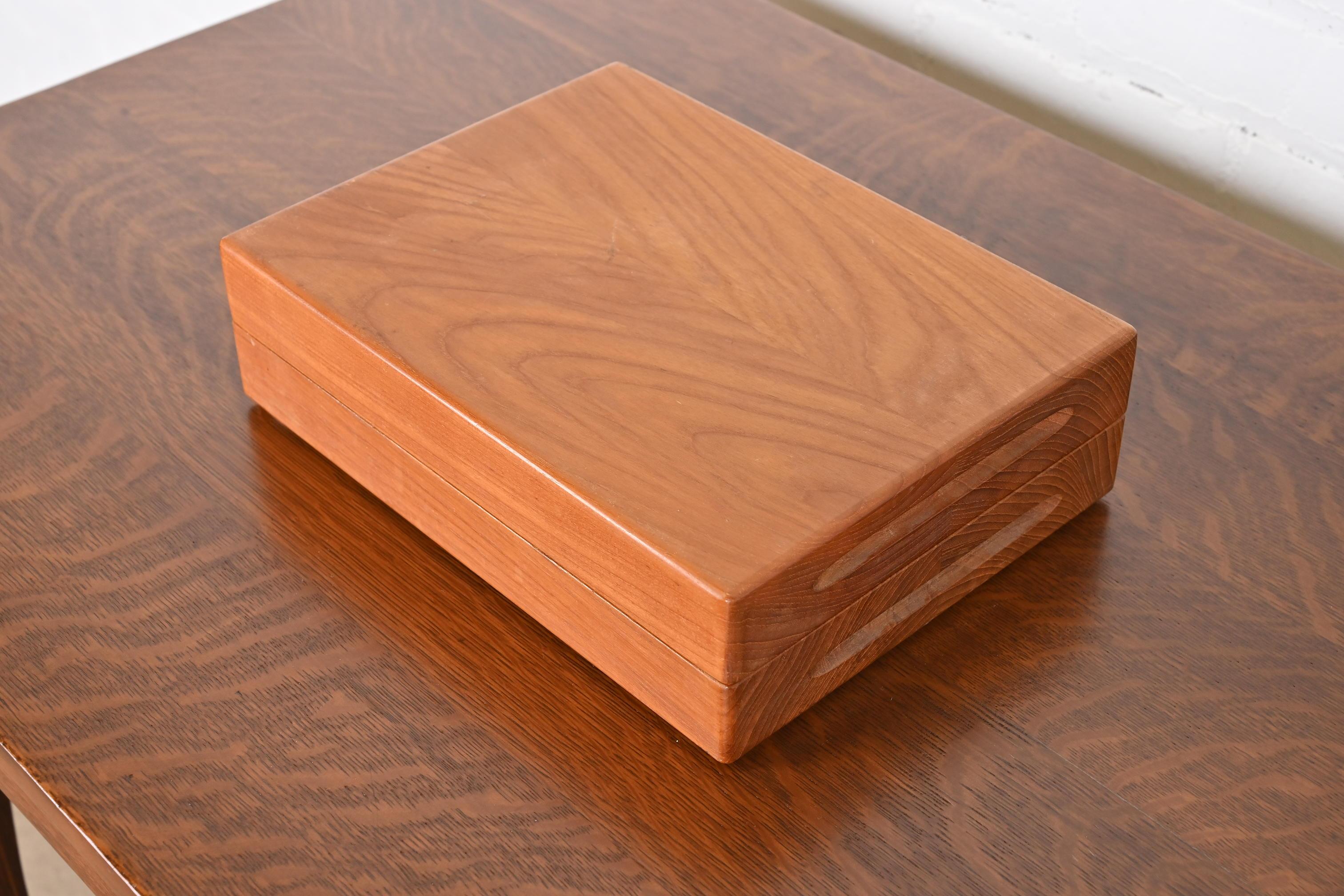 Mid-Century Modern Dyrlund Danish Modern Teak Desk Accessory or Jewelry Box For Sale