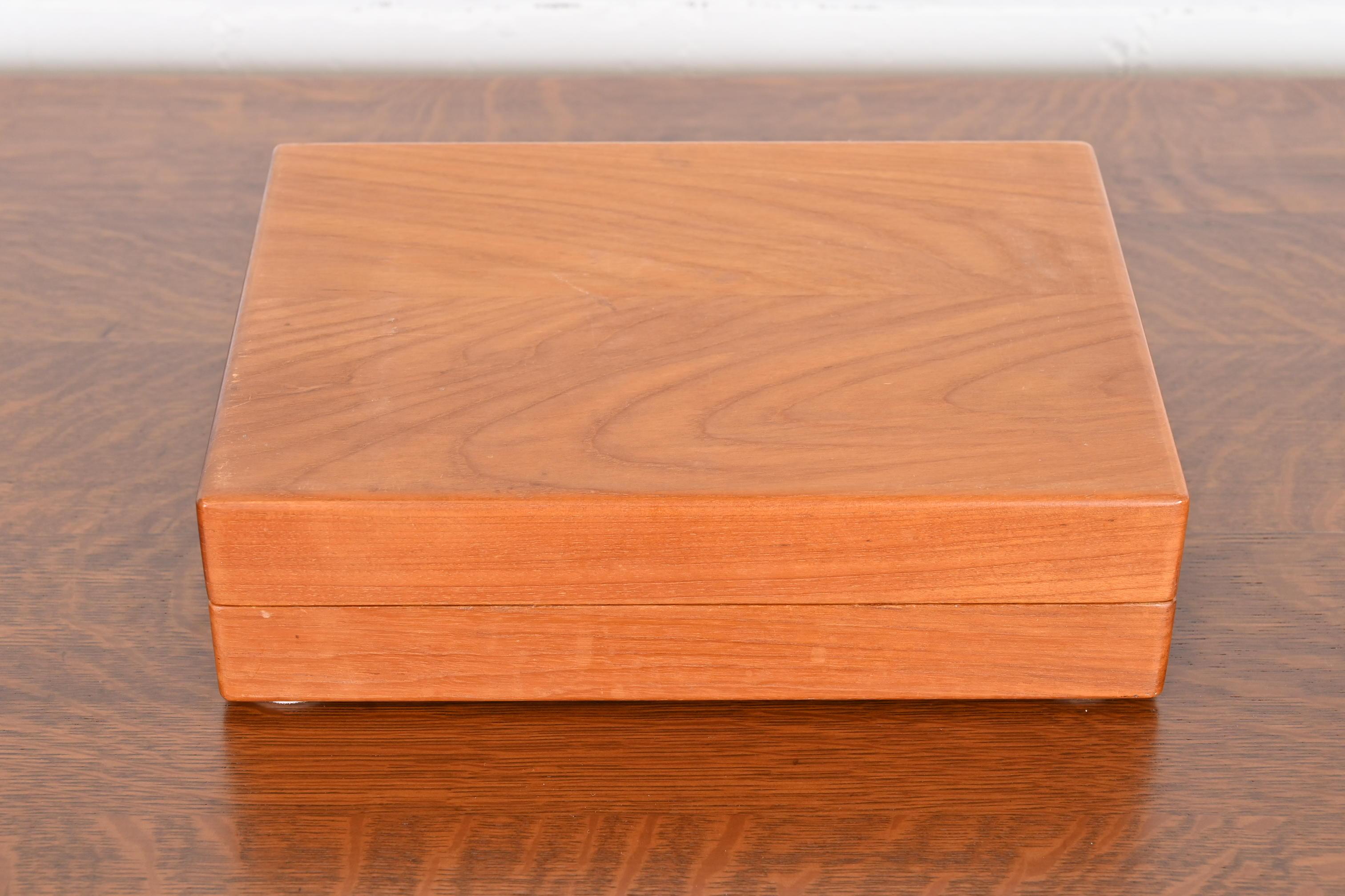 Late 20th Century Dyrlund Danish Modern Teak Desk Accessory or Jewelry Box For Sale