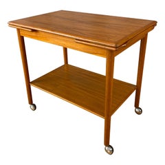 Dyrlund Danish Modern Teak Tea or Bar Cart