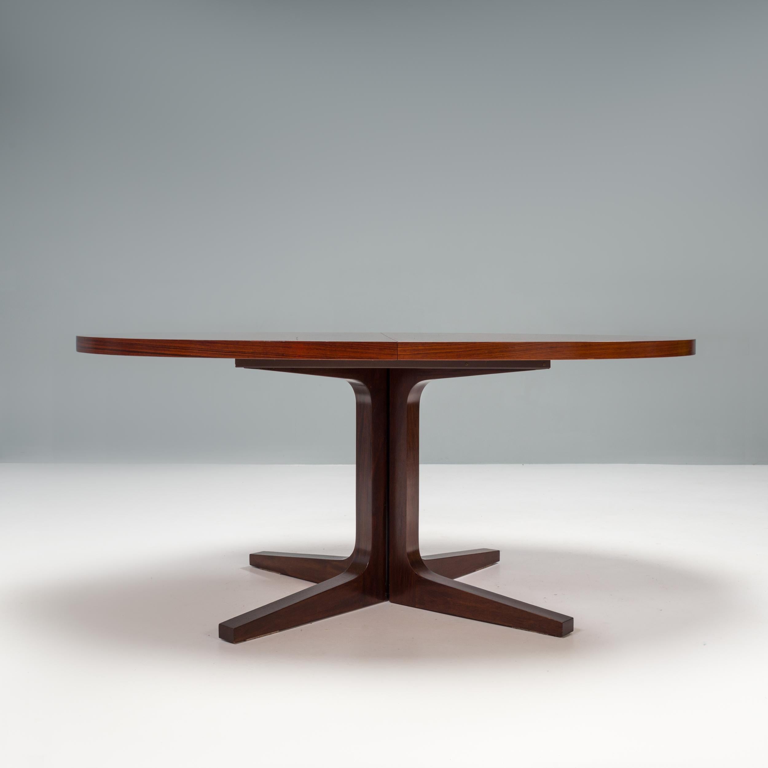 Dyrlund Danish Rosewood Extendable Dining Table, 1960s 10