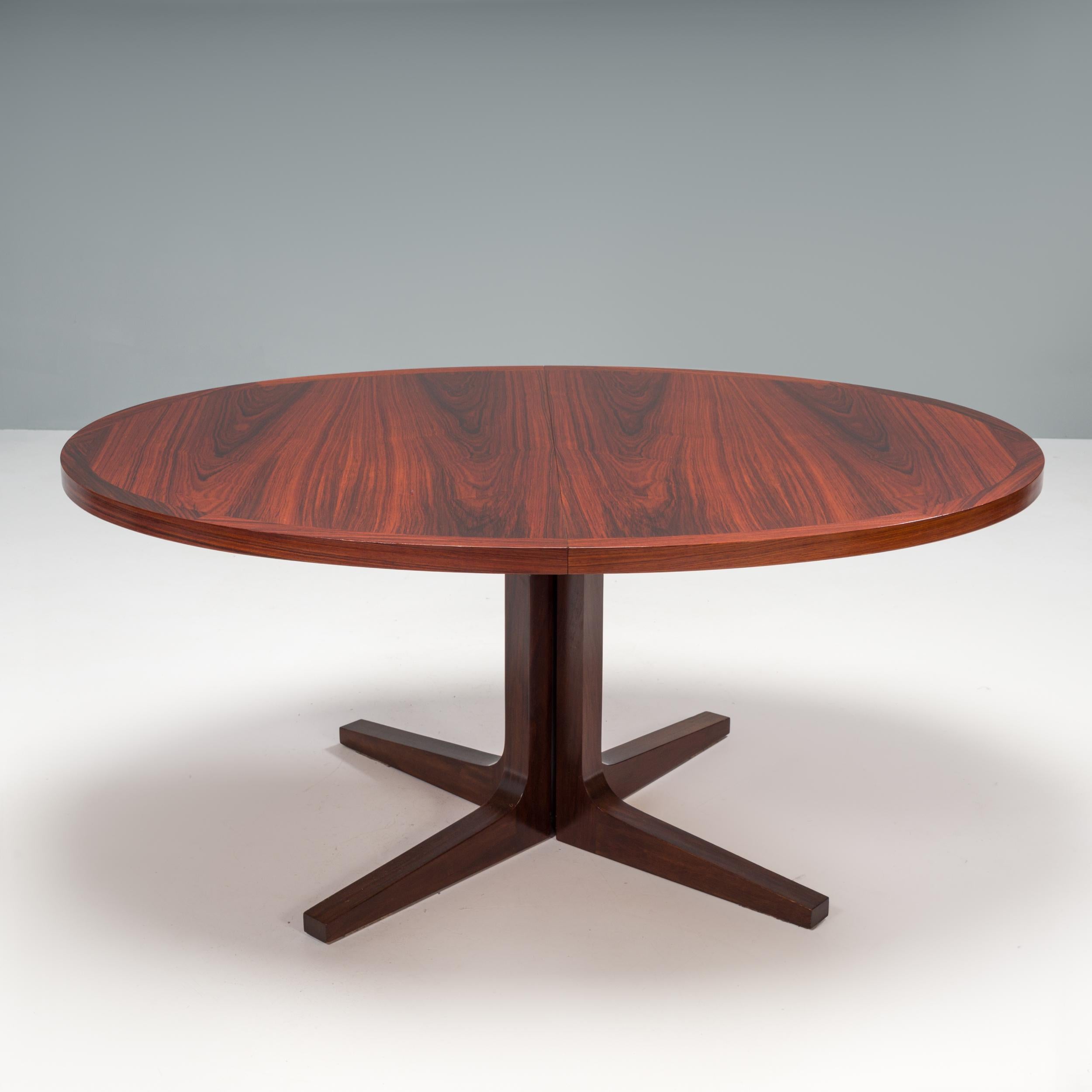 Dyrlund Danish Rosewood Extendable Dining Table, 1960s 11