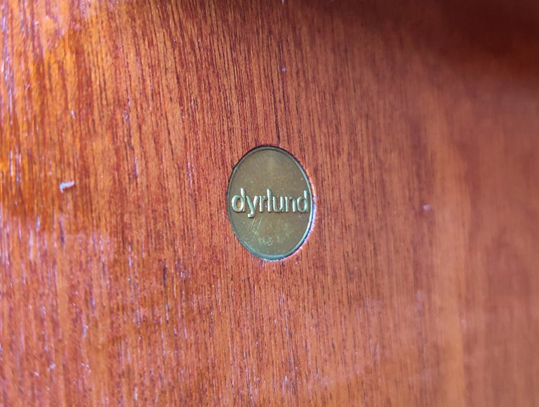Dyrlund Danish Rosewood Tambour Door Cabinet or Credenza Mid Century Modern 8