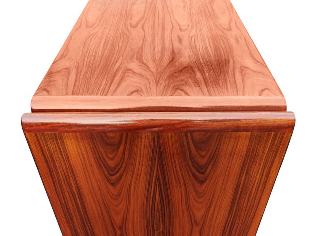 Dyrlund Danish Rosewood Tambour Door Cabinet or Credenza Mid Century Modern For Sale 8