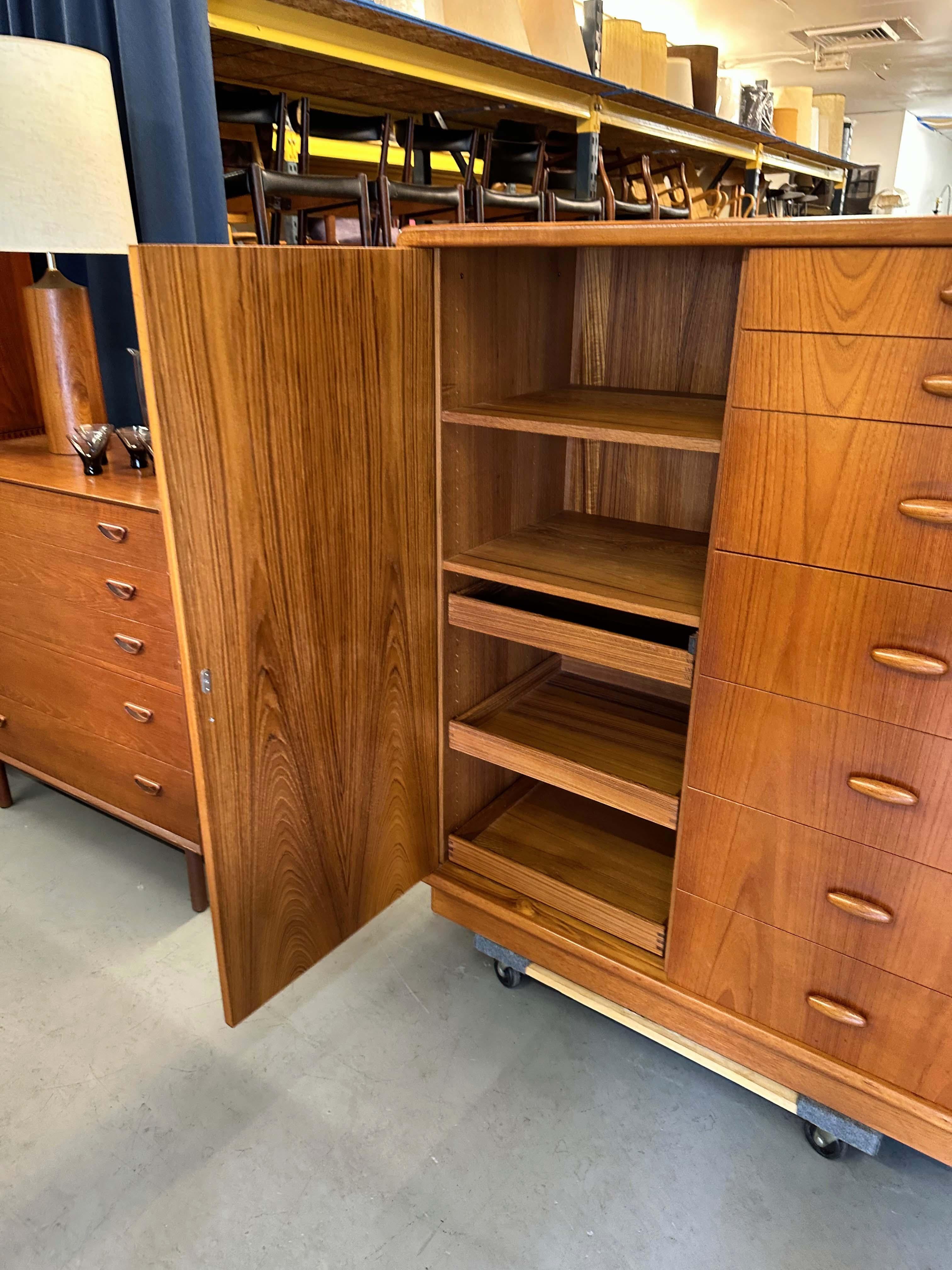 Dyrlund Danish Teak Gentleman’s Chest In Good Condition In Littleton, CO