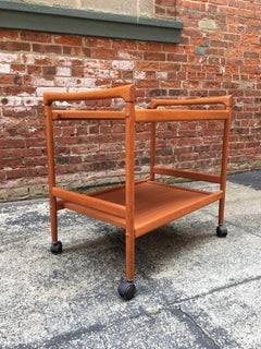 Dyrlund Danish Teak Rolling Cart