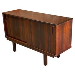 Dyrlund DB Danish Modern Rosewood Sliding Door Cabinet