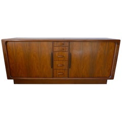 Dyrlund Dresser Credenza of Rosewood from Denmark with Tambor Doors, circa 1970