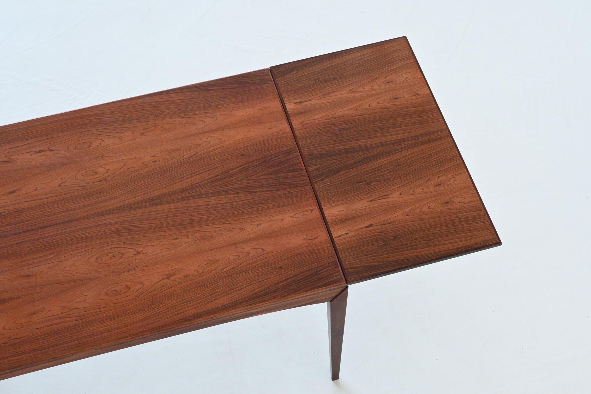 Dyrlund extendable dining table in rosewood Denmark 1960 3
