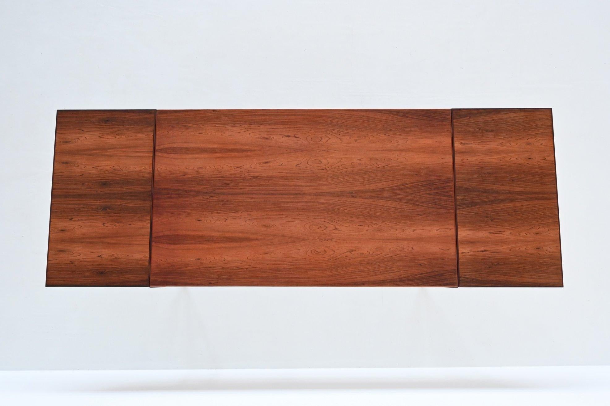 Dyrlund extendable dining table in rosewood Denmark 1960 4