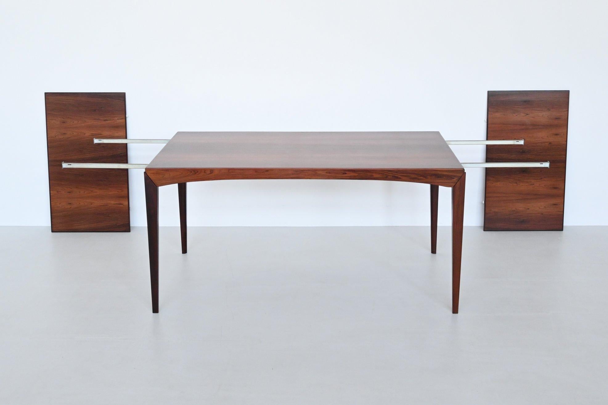 Dyrlund extendable dining table in rosewood Denmark 1960 5