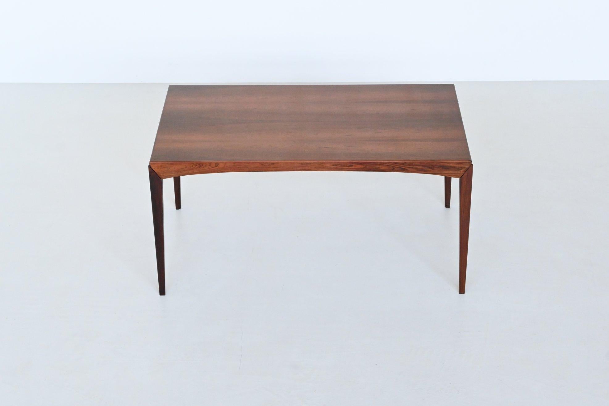 Dyrlund extendable dining table in rosewood Denmark 1960 9