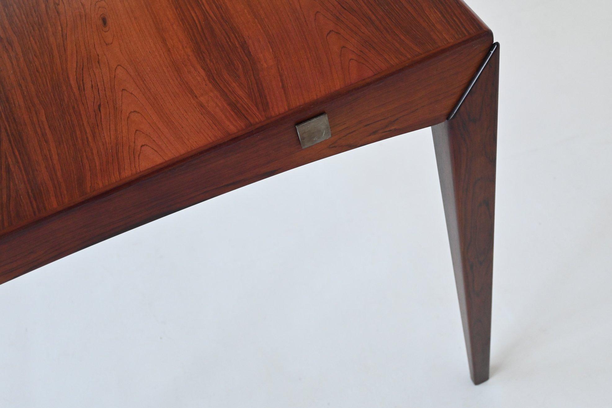 Dyrlund extendable dining table in rosewood Denmark 1960 12