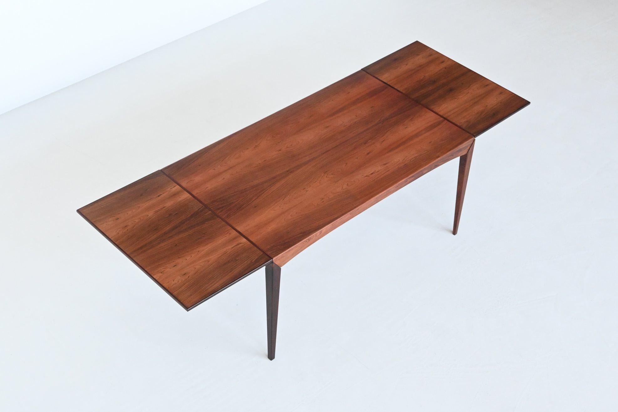 Dyrlund extendable dining table in rosewood Denmark 1960 In Good Condition In Etten-Leur, NL