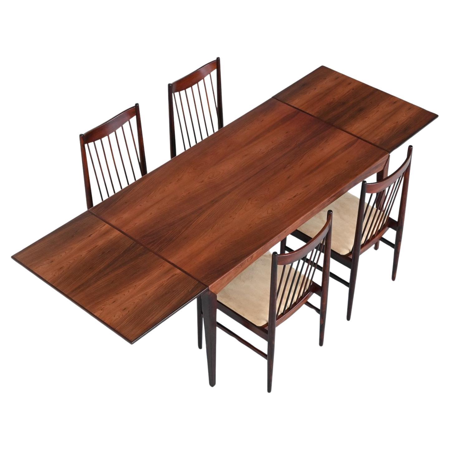 Dyrlund extendable dining table in rosewood Denmark 1960