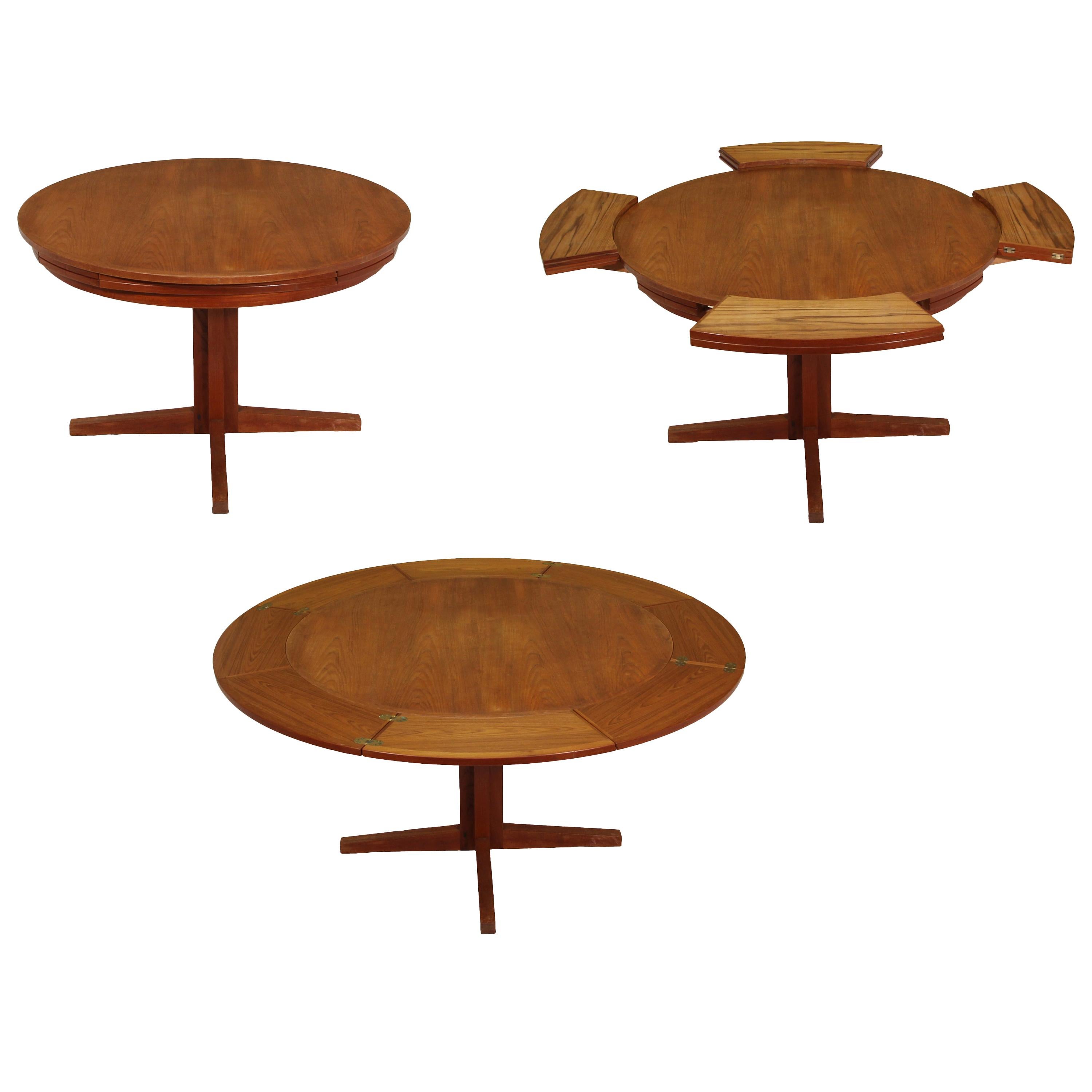 Dyrlund "Flip-Flap" Lotus Dining Table For Sale