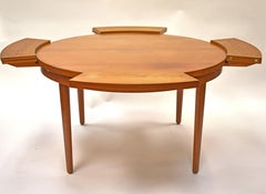 Dyrlund Lotus Flip-Flap Danish Teak Dining Table