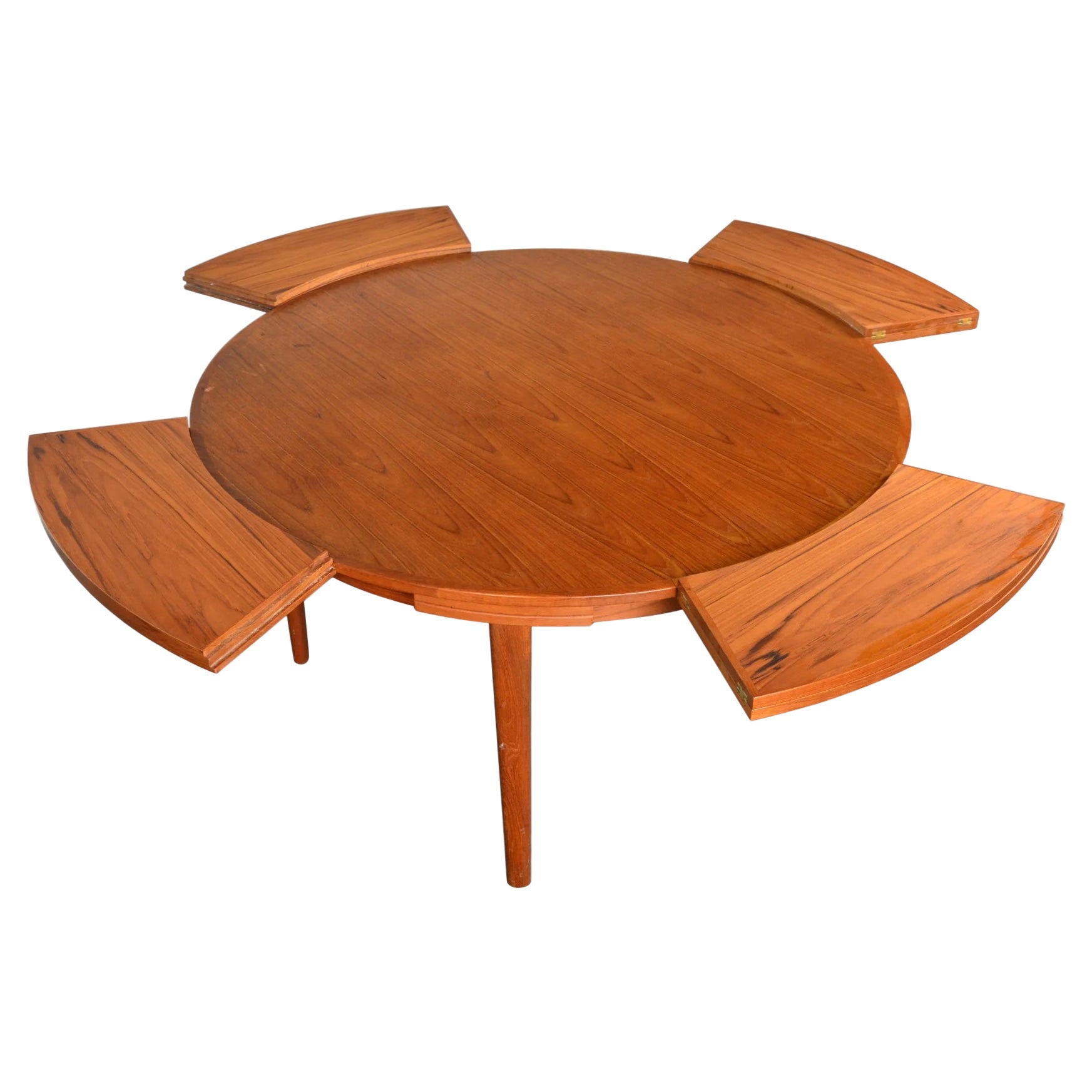 Table de salle à manger "Flip Flap" Dyrlund Lotus en teck