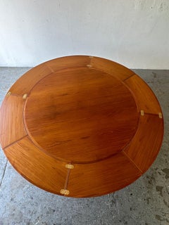 Dyrlund Lotus Flip Flop Midcentury Danish Modern Teak Dining Table Seats 8