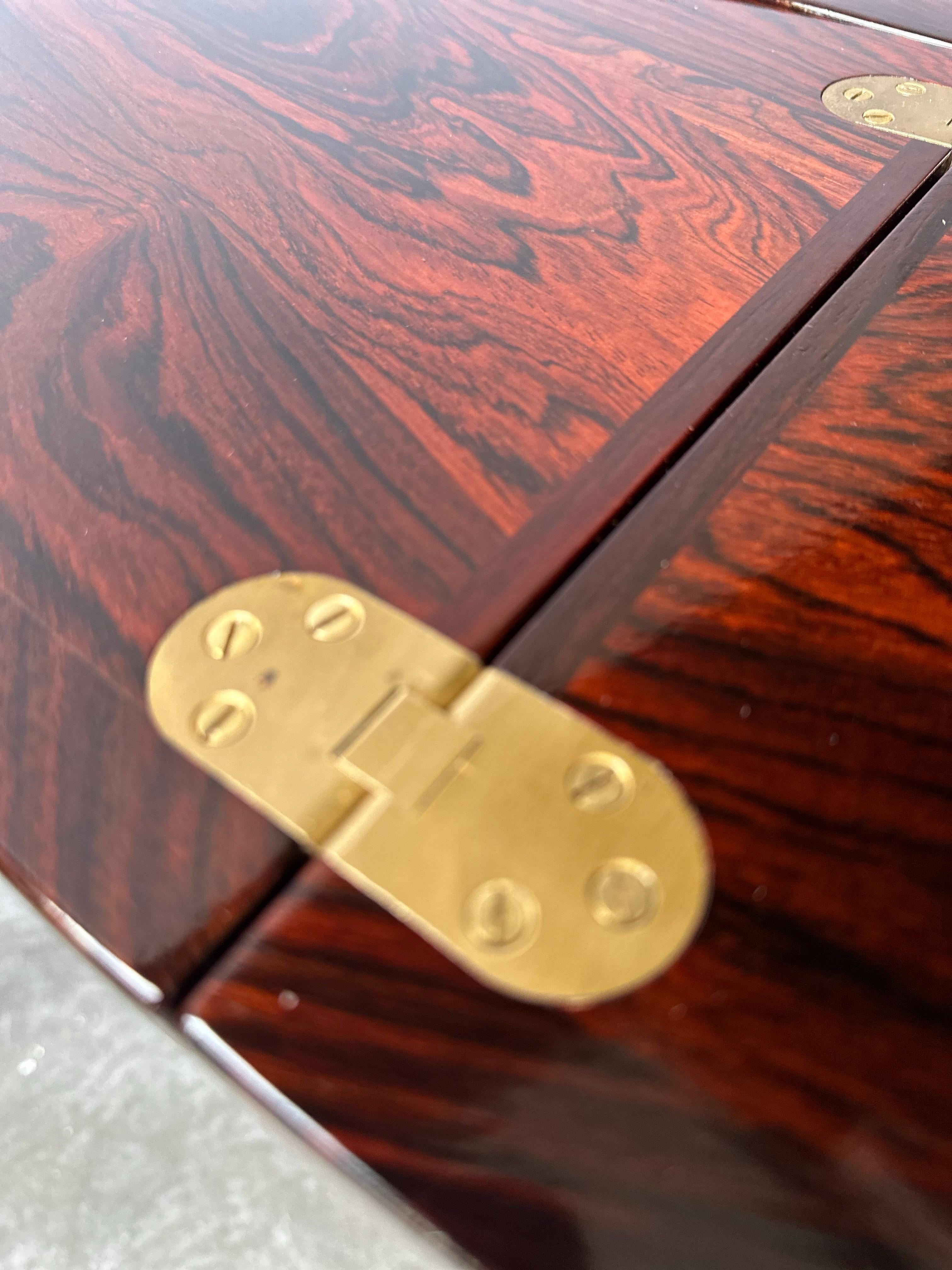 Danish Dyrlund Lotus Mid Century Rosewood Flip Flap Expanding Round Dining Table