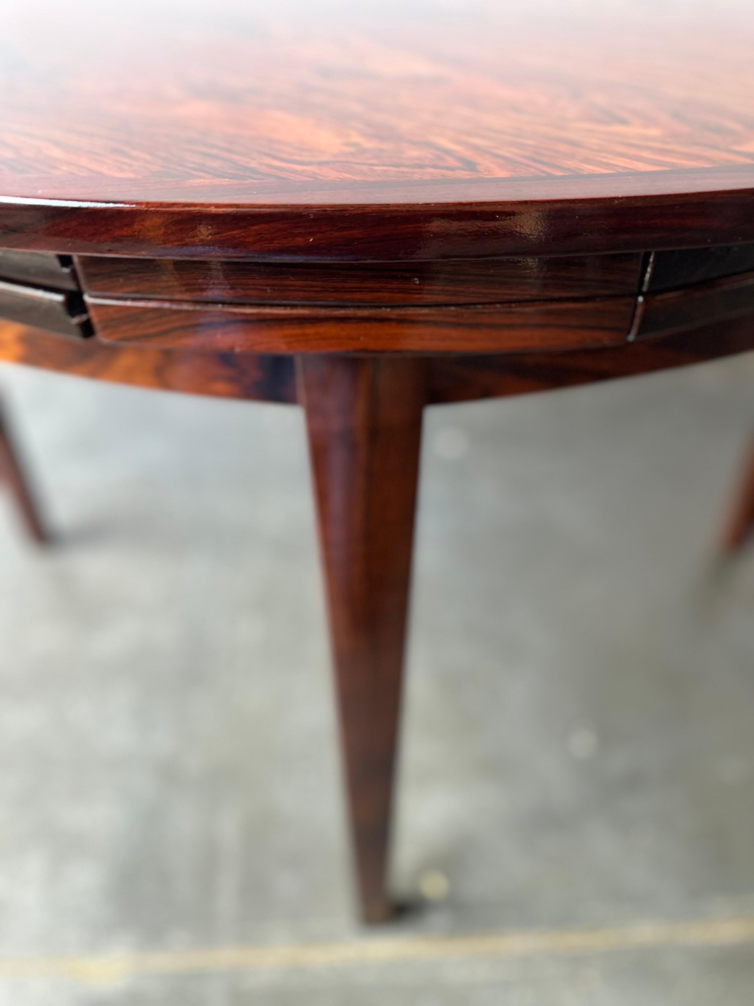 Dyrlund Lotus Mid Century Rosewood Flip Flap Expanding Round Dining Table 1