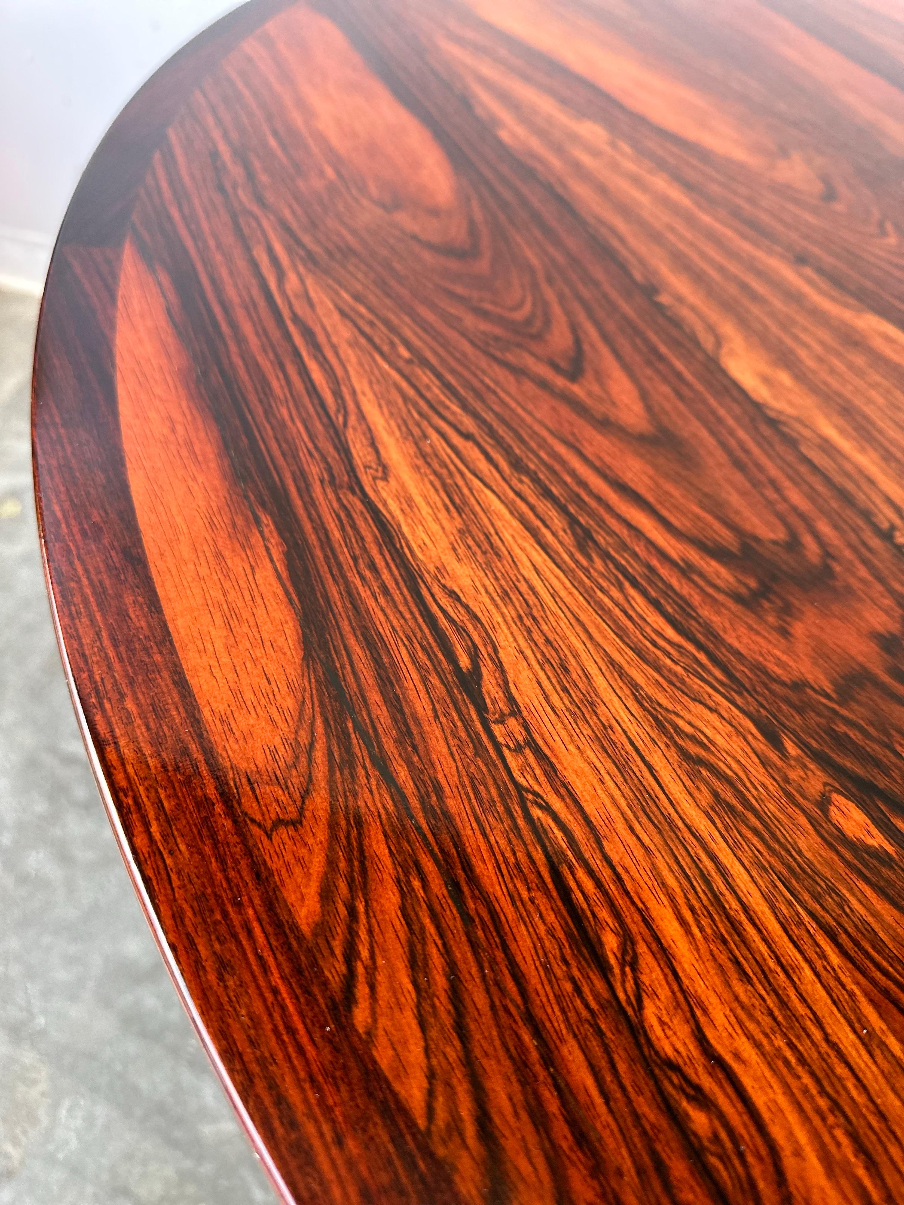 Dyrlund Lotus Mid Century Rosewood Flip Flap Expanding Round Dining Table 2