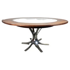 Dyrlund "Lotus" Rosewood Dining Table, "Flip-Flop" Expanding Top