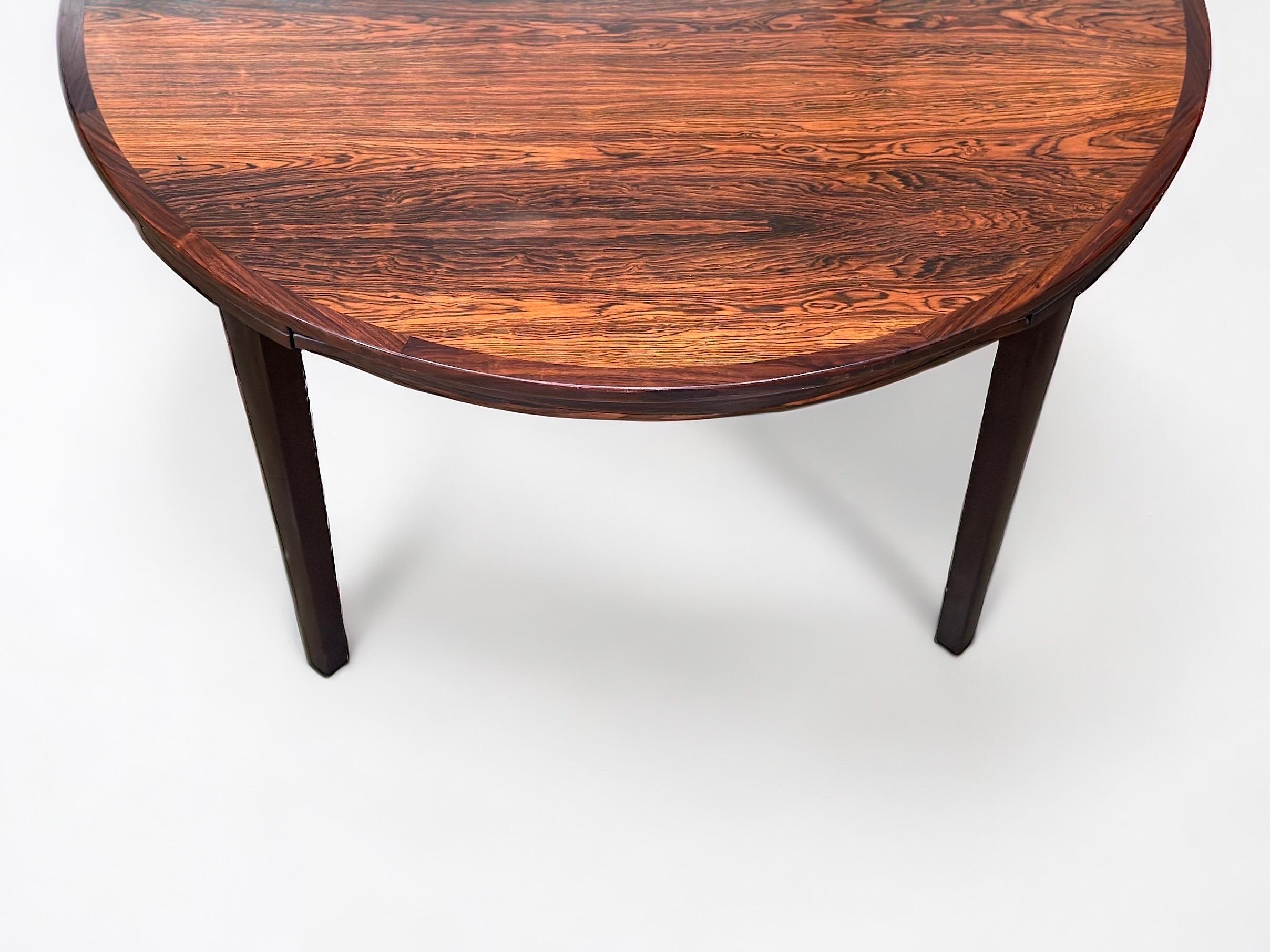 Dyrlund Lotus Table - Danish Rosewood Flip Flap Expanding Round Dining Table 3