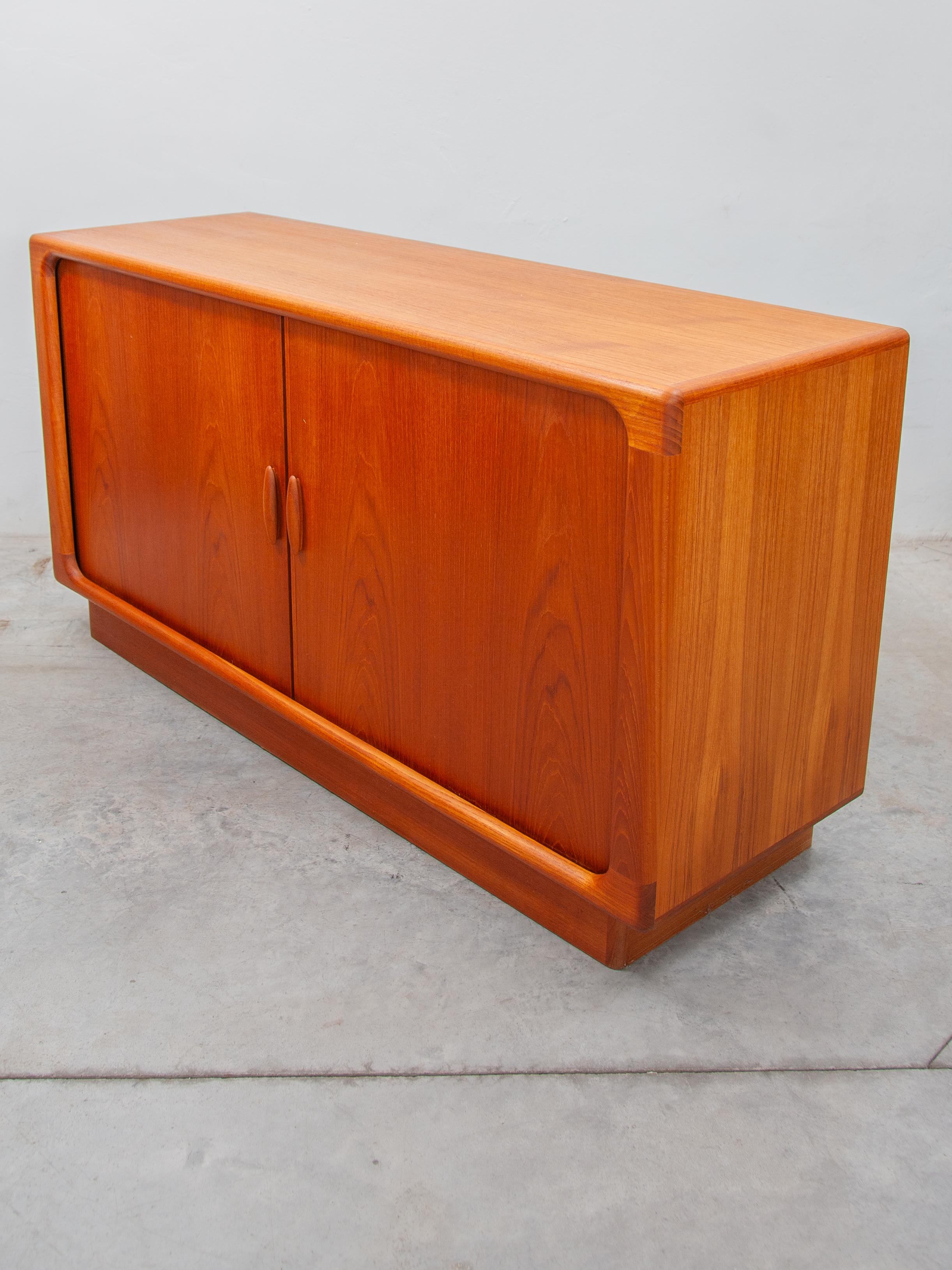 Danish Dyrlund Made in Denmark Furniture Small Two Sliding Doors Sideboard For Sale
