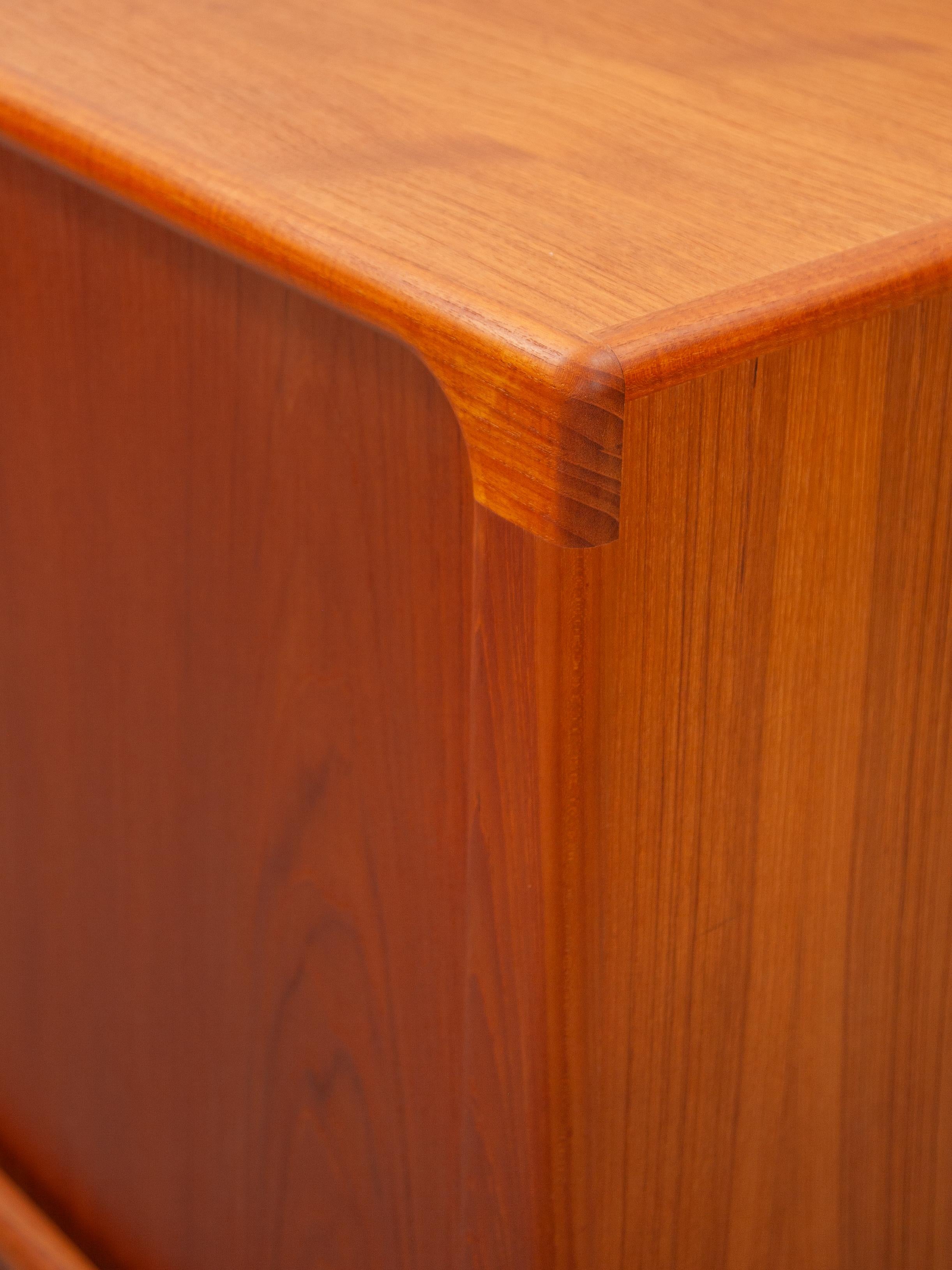 Hand-Crafted Dyrlund Made in Denmark Furniture Small Two Sliding Doors Sideboard For Sale