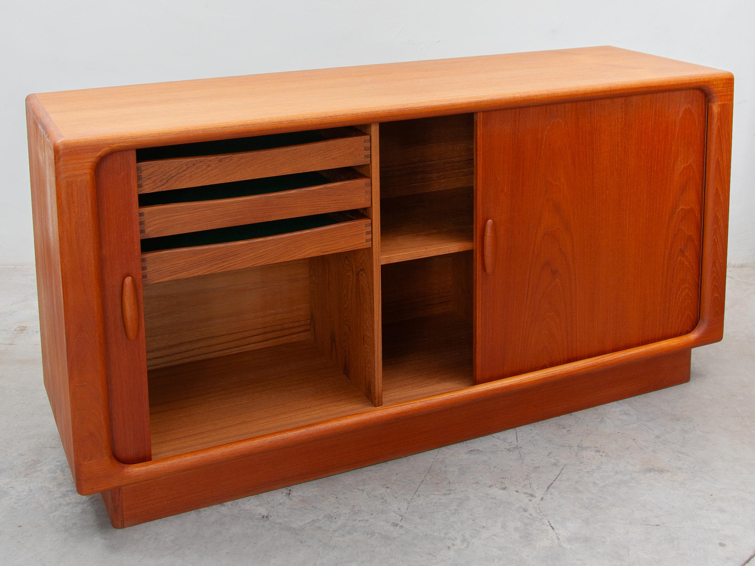 Dyrlund Made in Denmark Furniture Small Two Sliding Doors Sideboard For Sale 1