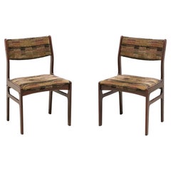 Vintage DYRLUND Mid 20th Century Rosewood Danish Modern Dining Side Chairs - Pair A