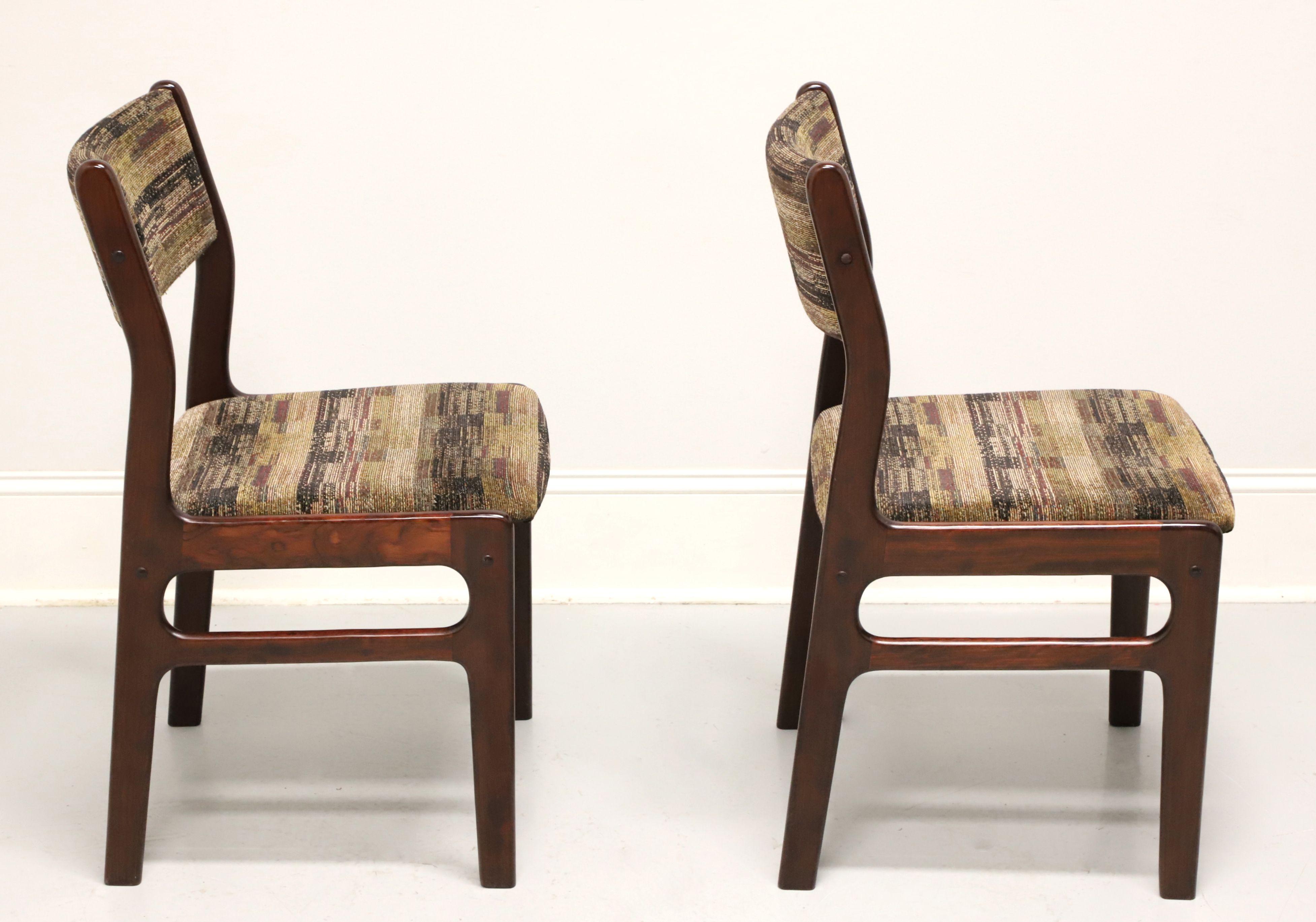 Scandinavian Modern DYRLUND Mid 20th Century Rosewood Danish Modern Dining Side Chairs - Pair C For Sale