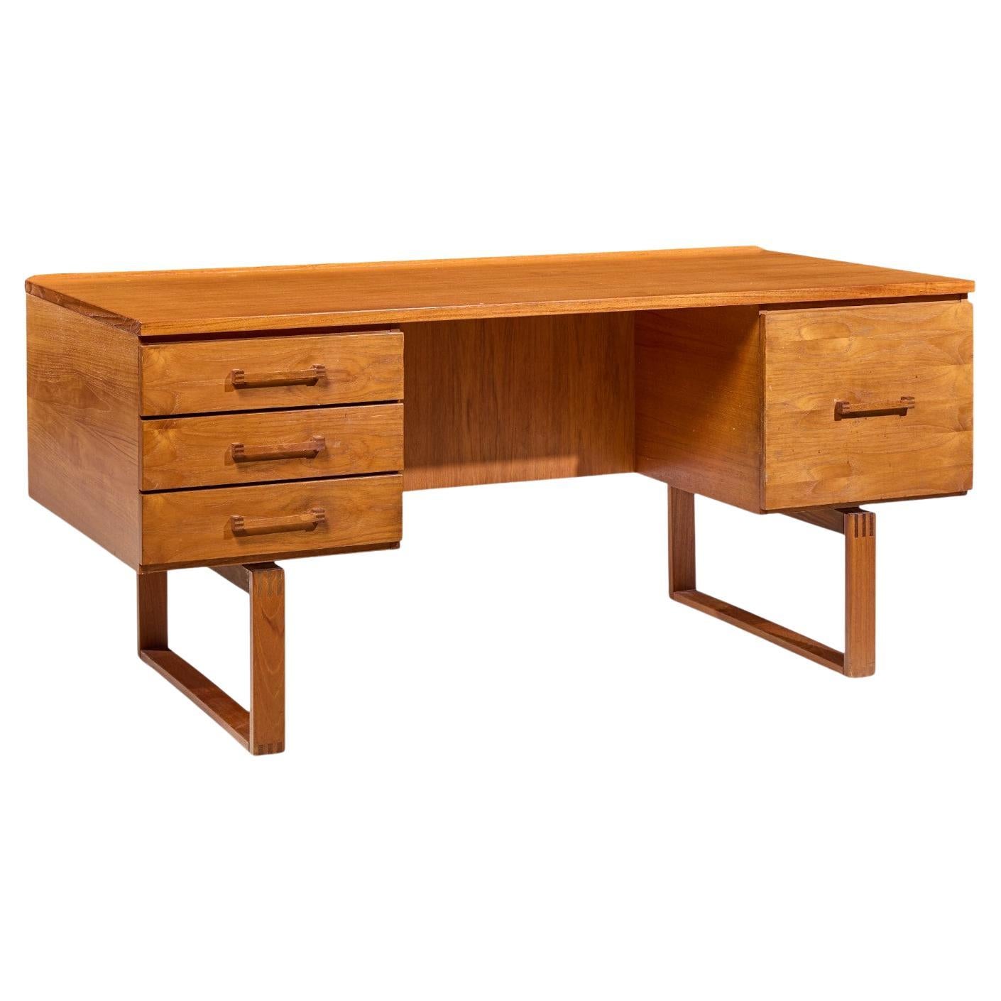 Dyrlund Mid Century Danish Teak Desk For Sale