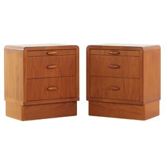 Dyrlund Mid-Century Danish Teak Nightstands, Pair