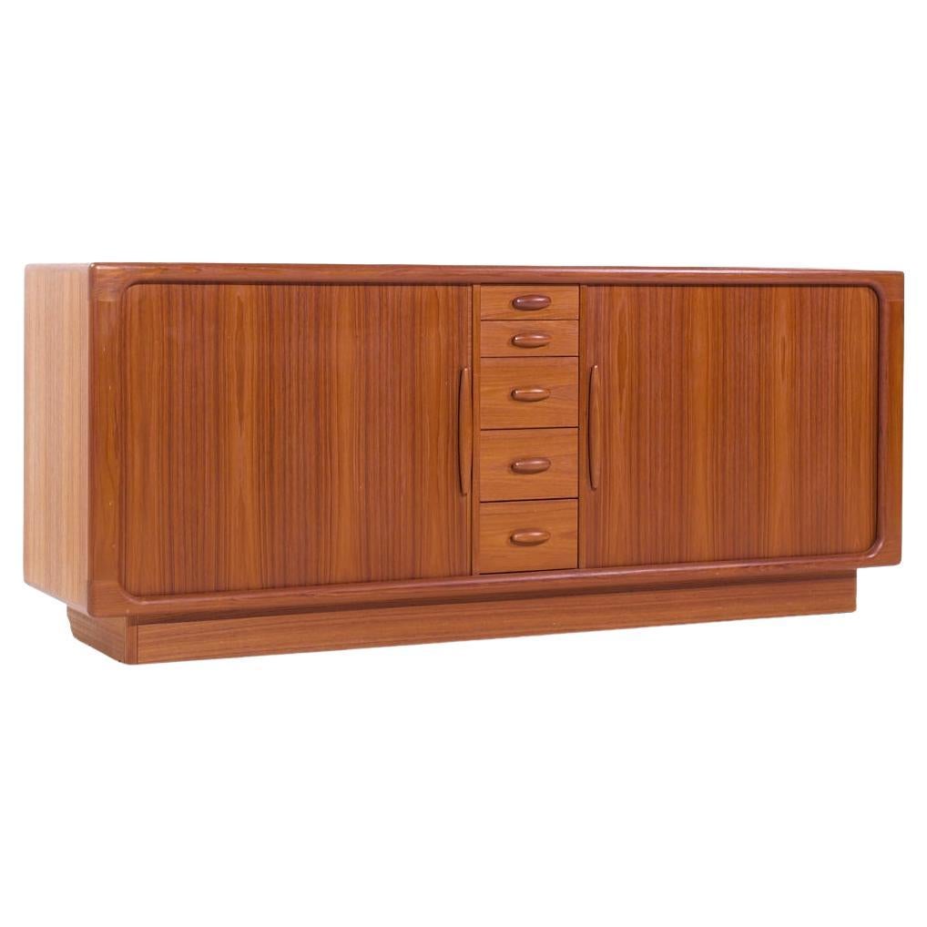 Dyrlund Mid Century Danish Teak Tambour Tür Credenza