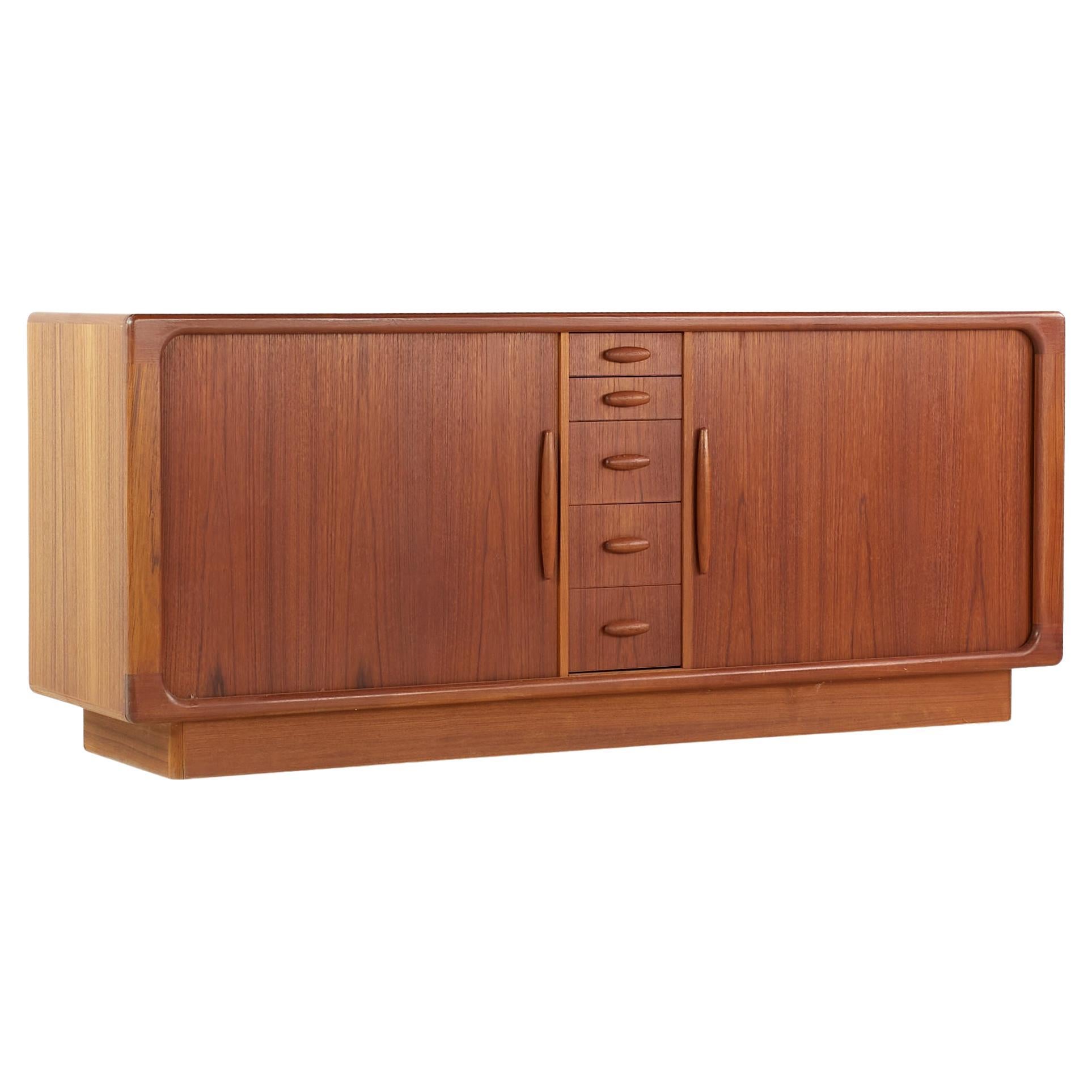 Mid Century Danish Modern Teak 2 Pc Credenza Hutch by Dyrlund