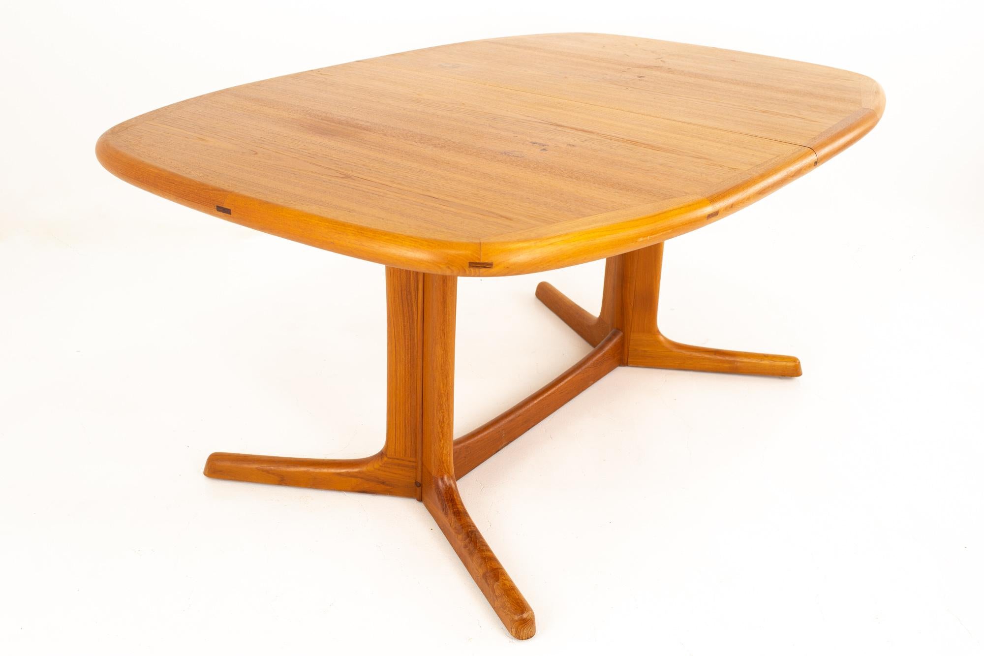 Mid-Century Modern Dyrlund Mid Century Hidden Leaf Teak Dining Table