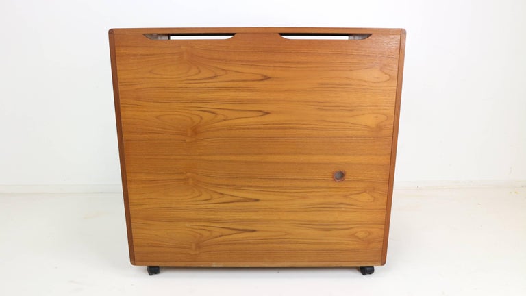 Dyrlund Mid-Century Modern Tambour-Door Credenza, Media ...